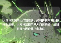 太阳神三国杀入门到精通，规则详解与进阶技巧全解析，太阳神三国杀从入门到精通，规则解析与进阶技巧全攻略