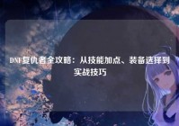 DNF复仇者全攻略：从技能加点、装备选择到实战技巧