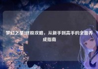 梦幻之星2终极攻略，从新手到高手的全面养成指南