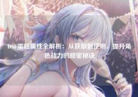 DNF蛋糕属性全解析：从获取到使用，提升角色战力的甜蜜秘诀