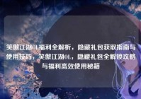 笑傲江湖OL福利全解析，隐藏礼包获取指南与使用技巧，笑傲江湖OL，隐藏礼包全解锁攻略与福利高效使用秘籍