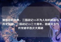解密街机经典，三国战记115不为人知的秘籍与历史探幽，三国战记115三十周年，隐藏关卡与开发秘辛首次大揭秘