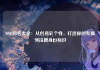 DNF网名大全：从创意到个性，打造你的专属阿拉德身份标识