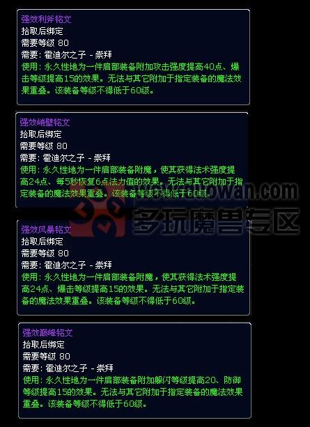 wow霍迪尔之子声望有什么用？肩膀附魔和坐骑别错过！